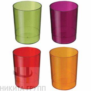 Стакан для канцелярских принадлежностей ОФИС, ассорти