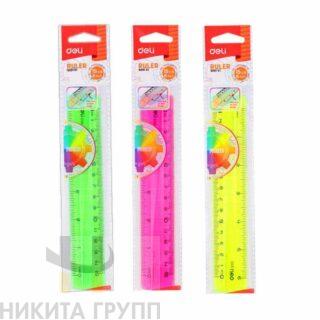 Линейка 15см в европодвесе ассорти