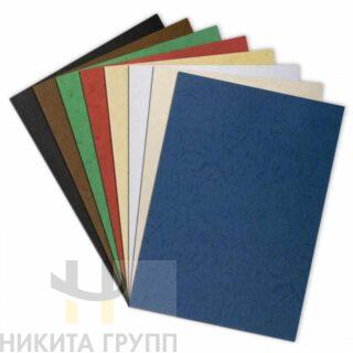 Обложки для брошюровки А4 картонные с тиснением под кожу в ассортименте