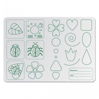 Доска для лепки Creativiki А4 с трафаретами гибкая