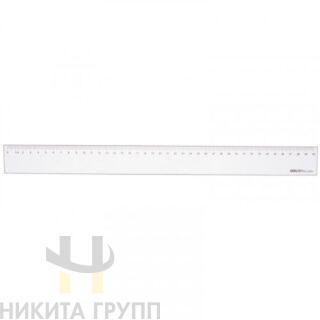 Линейка 40 см. пластмассовая прозрачная Deli