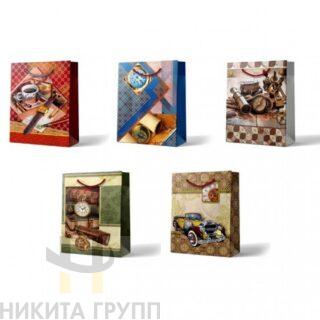 Пакет подарочный ламинированный S МИКС