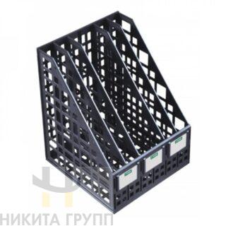 Лоток для бумаг вертикальный сборный 5 отделений, черный