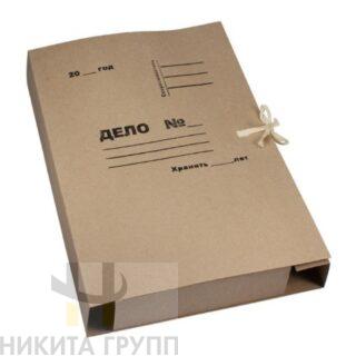 Папка архивная серая на завязках