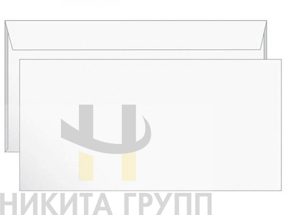 Конверт бумажный, Е65 (110х220), б/п, 0+0, силикон