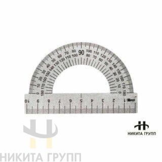 Транспортир 180 гр 10 см стальной