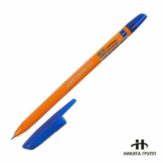 Ручка шариковая Linc CORONA PLUS синий 0,7мм оранжевый корпус
