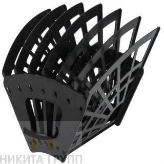 Лоток для бумаг веерный 7-ми секционный 6 отделений сетчатый, черный