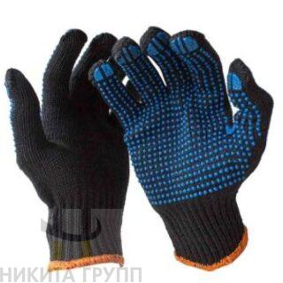 Перчатки трикотажные Лайт с ПВХ покрытием Точка 10кл вязки из 4-х нитей