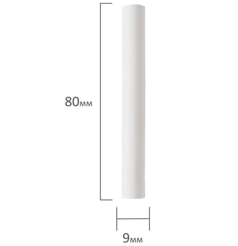Мел школьный ОФИСМАГ круглый, белый, с формулой