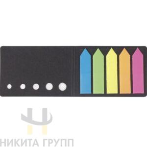 Закладки клейкие STAFF, НЕОНОВЫЕ пластиковые &laquo;СТРЕЛКИ&raquo;, 50х12 мм, 5 цветов х 20 листов, в картонной книжке