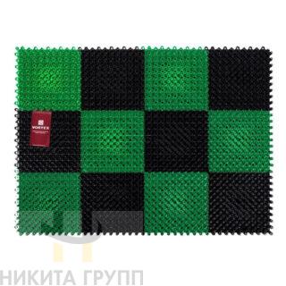 Коврик придверный 42х56 см VORTEX Травка черно-зеленый