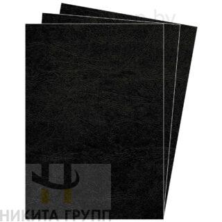 Обложки картонные для переплета, А4, КОМПЛЕКТ 100 шт., тиснение под кожу, 230 г/м2, черные
