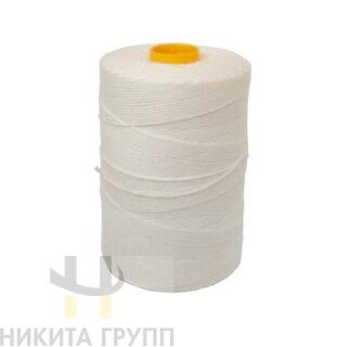 Нить лавсановая для прошивки документов, БЕЛАЯ, диаметр 1 мм, длина 1000 м, ЛШ 210