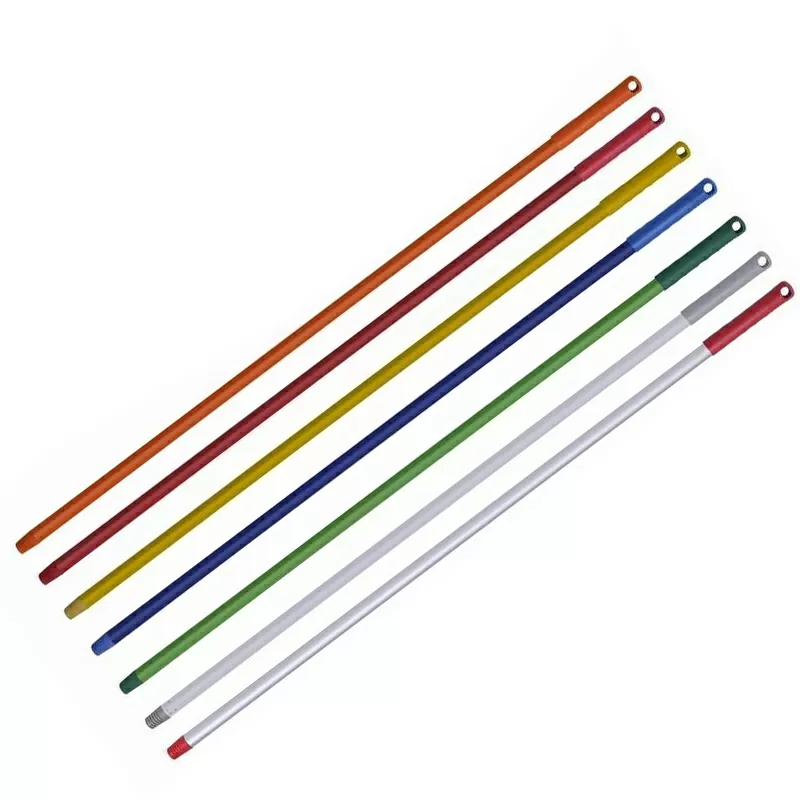 Ручка-палка металлическая цветная 130см d-23,5мм (черенок с резьбой)