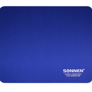 Коврик для мыши SONNEN "BLUE", резина + ткань, 220х180х3 мм