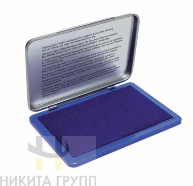 Штемпельная подушка TRODAT IDEAL, 90х56 мм, металлический корпус, синяя