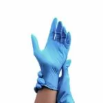 Перчатки одноразовые нитриловые неопудренные голубые р-р L