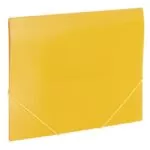 Папка на резинках BRAUBERG "Office", желтая, до 300 листов, 500 мкм