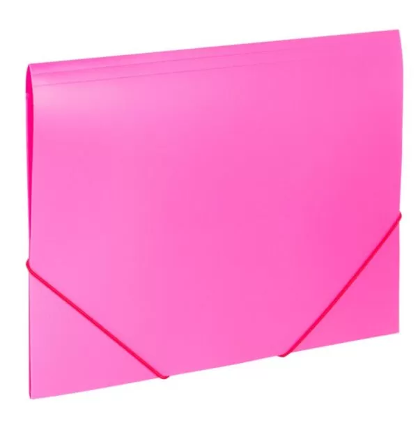 Папка на резинках BRAUBERG "Office", розовая, до 300 листов, 500 мкм