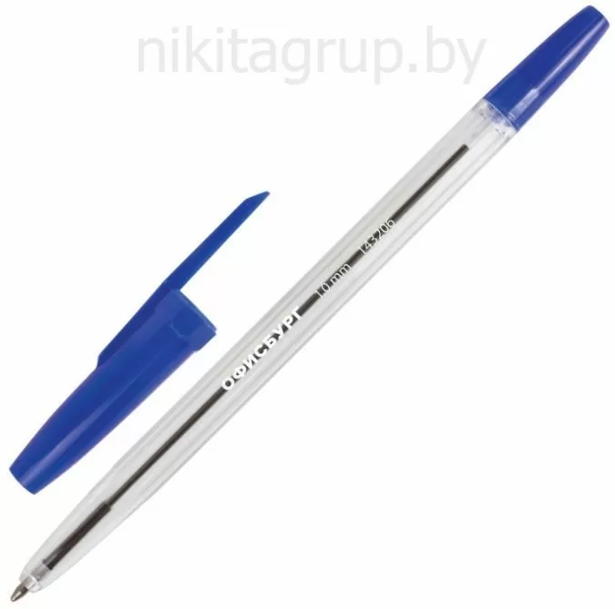 Ручка шариковая ОФИСБУРГ "Line", корпус прозрачный, узел 1 мм, линия письма 0,5 мм