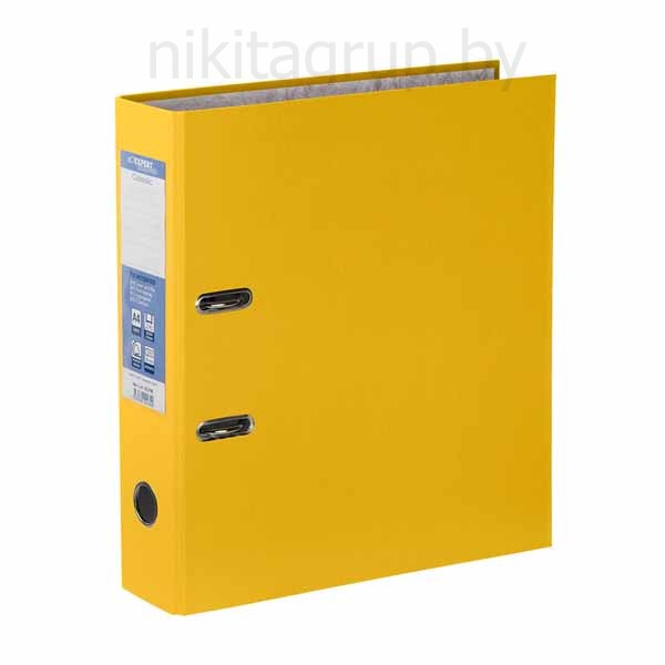 Регистратор 75мм Classic А4 несъёмный арочный механизм ЖЕЛТЫЙ