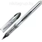 Ручка-роллер UNI-BALL (Япония) "Vision Elite", ЧЕРНАЯ, корпус серый, узел 0,8 мм, линия письма 0,6 мм