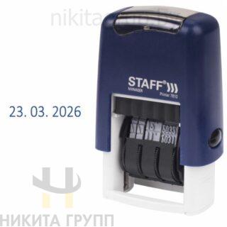 Датер-мини STAFF, месяц цифрами, оттиск 22х4 мм, "Printer 7810 BANK"