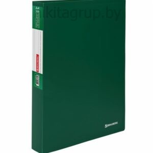 Папка 80 вкладышей BRAUBERG "Office", зеленая, 0,8 мм