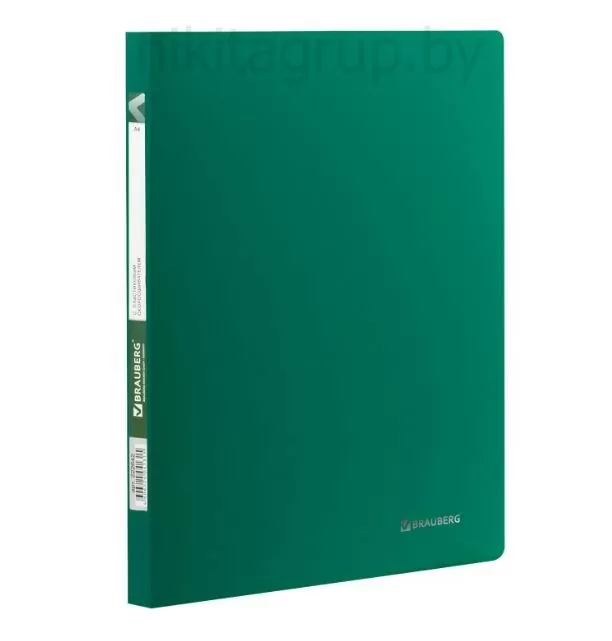 Папка с пластиковым скоросшивателем BRAUBERG "Office", зеленая, до 100 листов, 0,5 мм