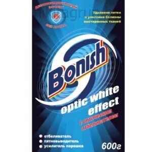 Средство для удаления пятен 600 г, BONISH (Бониш) "Optic white effect", без хлора