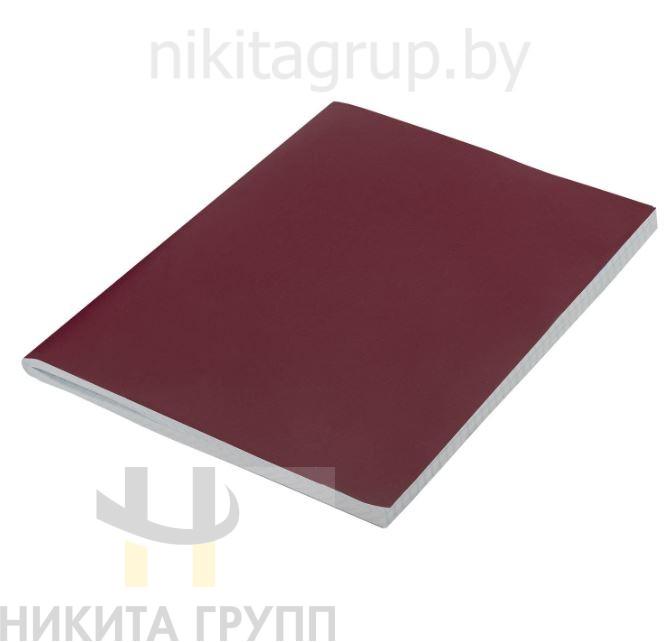 Тетрадь бумвинил, А4, 96 л., скоба, офсет №2 ЭКОНОМ, клетка, STAFF, БОРДОВЫЙ