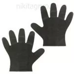 Перчатки полиэтиленовые черные, КОМПЛЕКТ 50 пар (100 шт.), M (средние), 8 микрон, LAIMA