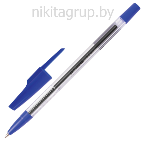 Ручка шариковая BRAUBERG "Note", СИНЯЯ, корпус прозрачный, узел 0,7 мм, линия письма 0,35 мм