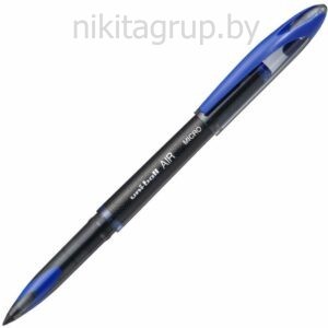 Ручка-роллер Uni-Ball "AIR Micro", СИНЯЯ, корпус черный, узел 0,5 мм, линия 0,24 мм