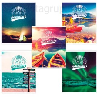 Тетрадь А5, 96 л., BRAUBERG, клетка, обложка картон, ПРИКЛЮЧЕНИЯ