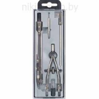 Готовальня 5 предметов, пластиковый пенал, GLOBUS