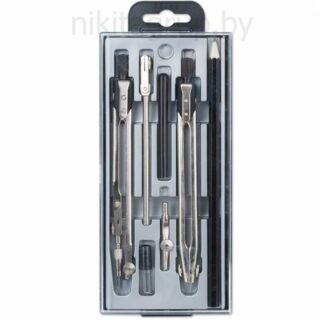 Готовальня 8 предметов, пластиковый пенал, GLOBUS