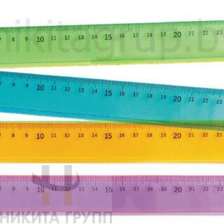 Линейка "Луна" 30 см, прозрачная