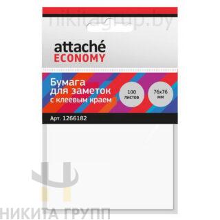 1266182 Стикеры Attache Economy с клеев.краем 76x76 мм. 100 листов, БЕЛАЯ