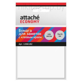 1266182 Стикеры Attache Economy с клеев.краем 76x76 мм. 100 листов, БЕЛАЯ