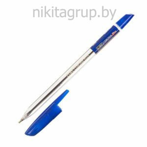 Ручка шариковая Linc Corona Plus синий 0,7 мм ПРОЗРАЧНЫЙ круглый корпус