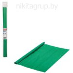 Бумага гофрированная/креповая, 32 г/м2, 50х250 см, темно-зеленая, в рулоне, BRAUBERG