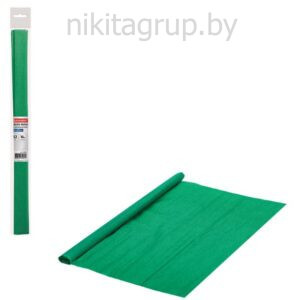 Бумага гофрированная/креповая, 32 г/м2, 50х250 см, темно-зеленая, в рулоне, BRAUBERG