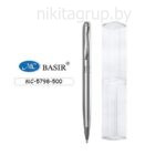 Ручка металлическая: с поворотным механизмом; корпус серебристого цвета в футляре