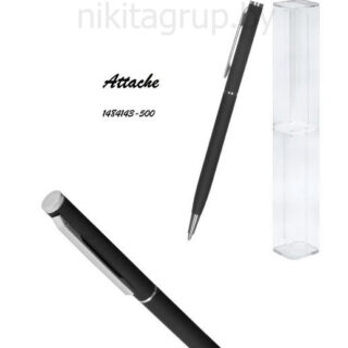 Ручка шариковая автоматическая синяя корпус soft touch в футляре