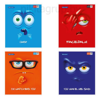 Тетрадь А5, 96 л., BRAUBERG, скоба, клетка, обложка картон, МОРДАШКА