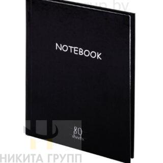 Блокнот МАЛЫЙ ФОРМАТ (110х147 мм), А6, 80 л., твёрдый, клетка, STAFF, "Black"