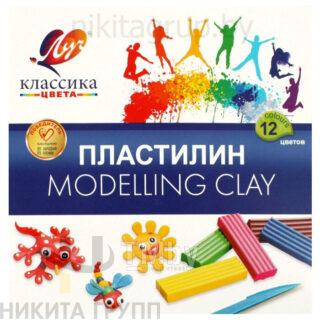 Пластилин "Классика" набор 12 цветов, тм "ЛУЧ"