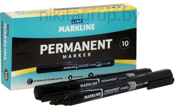 Маркер перманентный Linc MARKLINE 2,5-3,7 мм черный круглый